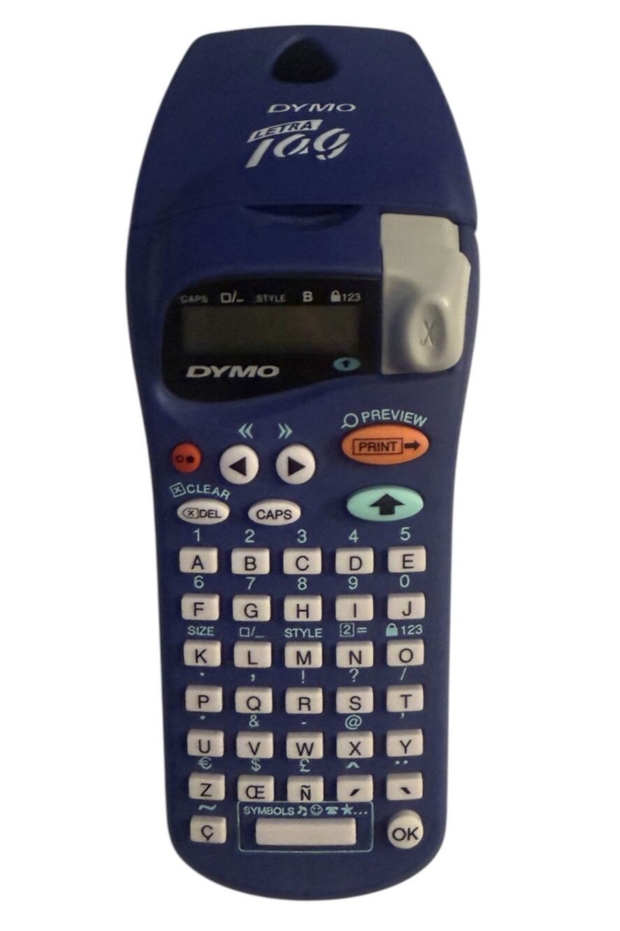 Dymo Letra Tag Label Maker Handheld Personal Labelmaker #91315 Bright Blue